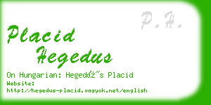placid hegedus business card